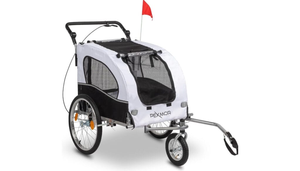 PEXMOR 2-in-1 Dog Bike Trailer,Pet Stroller Dog Trailer