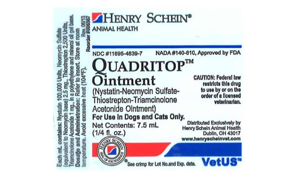 Quadritop ointment for dogs: the gentle solution for skin irritations