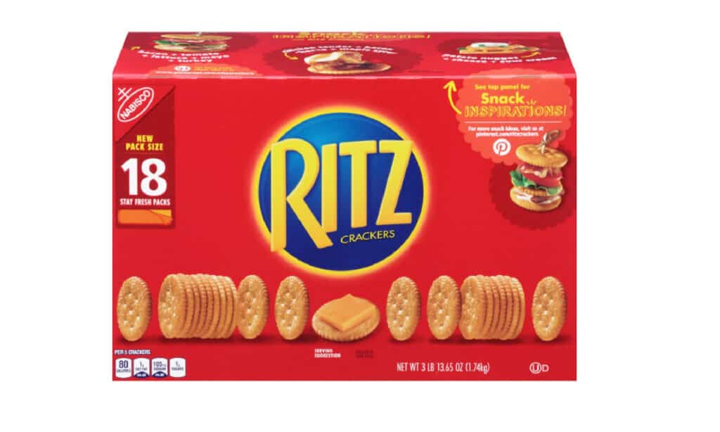 Canine-friendly Ritz crackers for your furry friend
