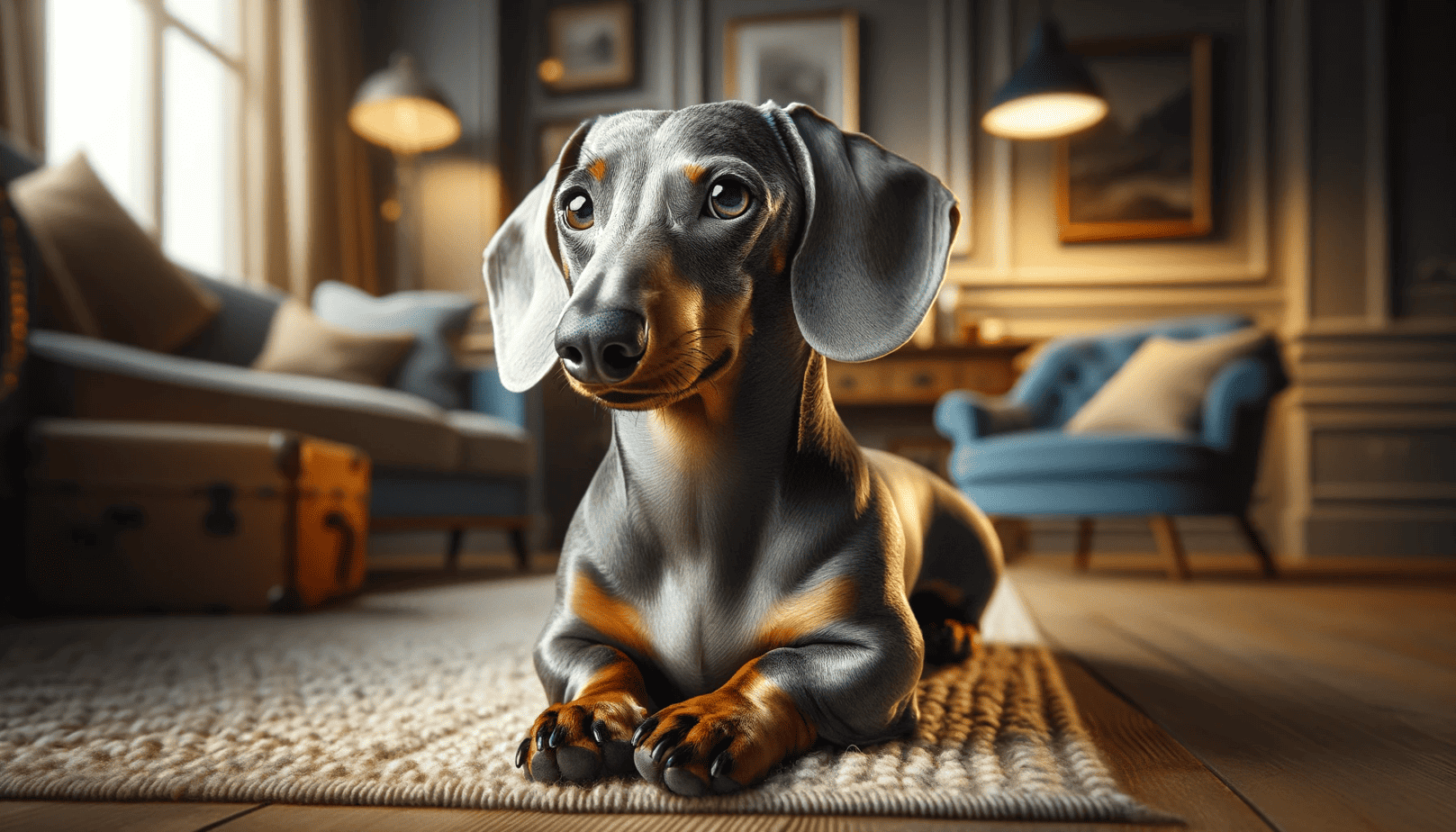 blue dachshund