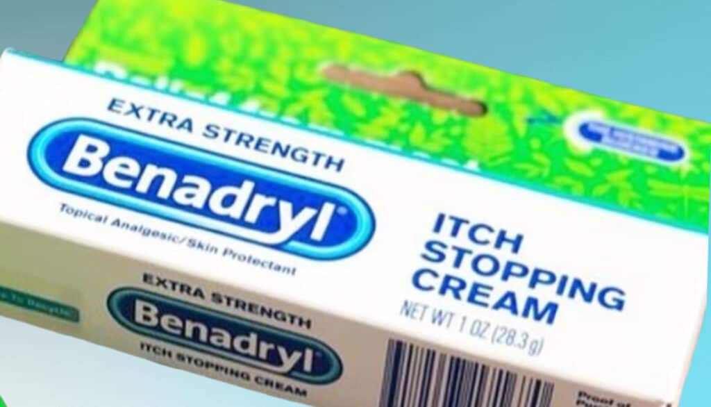 box of benadryl itch stopping cream