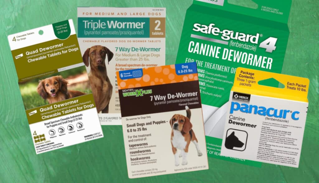 picture of different over the counter dog dewormers