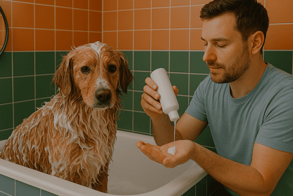 human conditioner on dogs