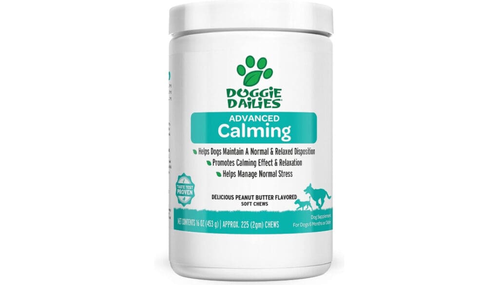 Doggie Dailies Calming Chews for Dogs, 225 Soft Chews, Melatonin