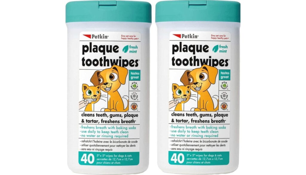 Petkin Plaque Dental Toothwipes (80ct)