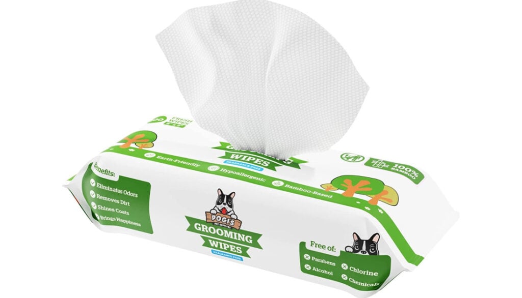 Pogi's Dog Grooming Wipes - 100 Dog Wipes for Cleaning and Deodorizing