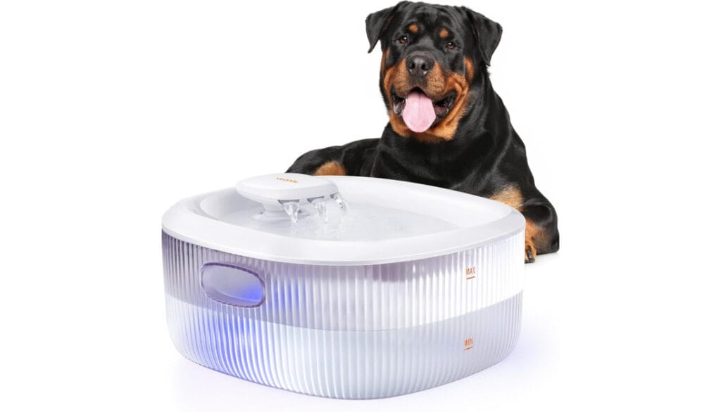 WOPET Dog Water Fountain, Automatic Dog Water Bowl