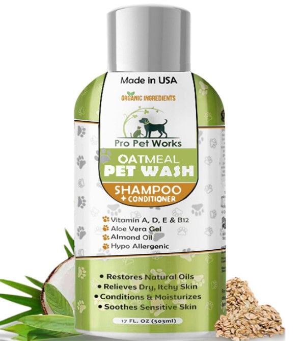 Pro Pet Works All Natural Organic Oatmeal Pet Shampoo for scabies