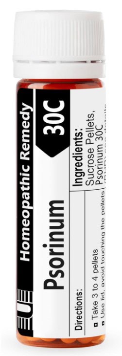 Psorinum for treating sarcoptic mange