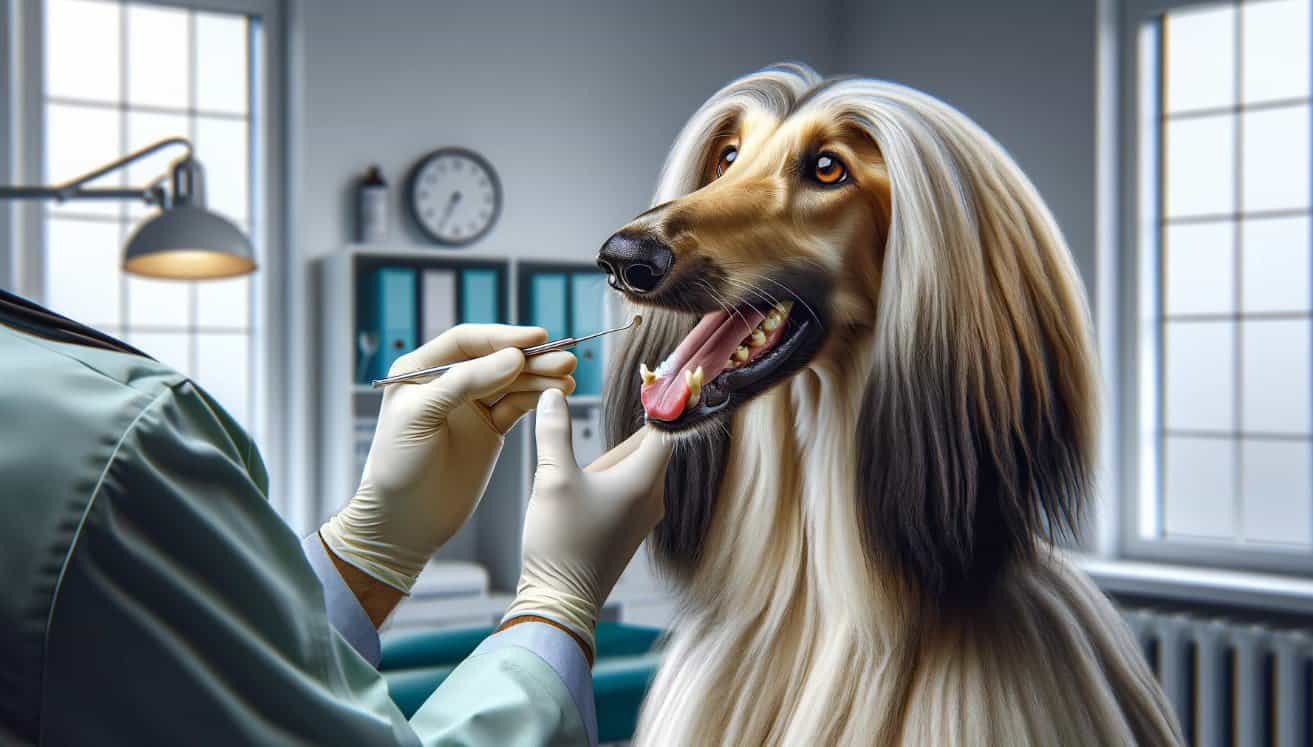 afghan hound dental health