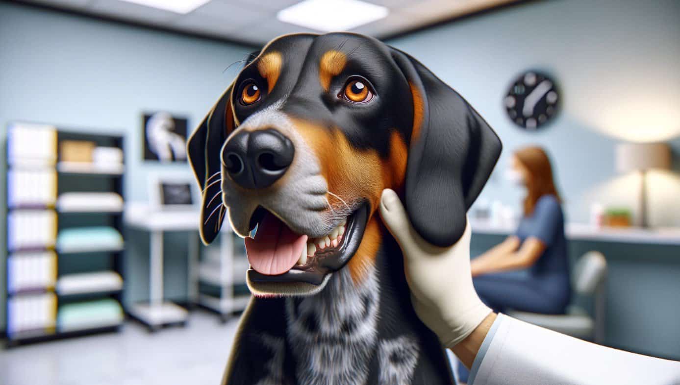 black and tan coonhound dental health