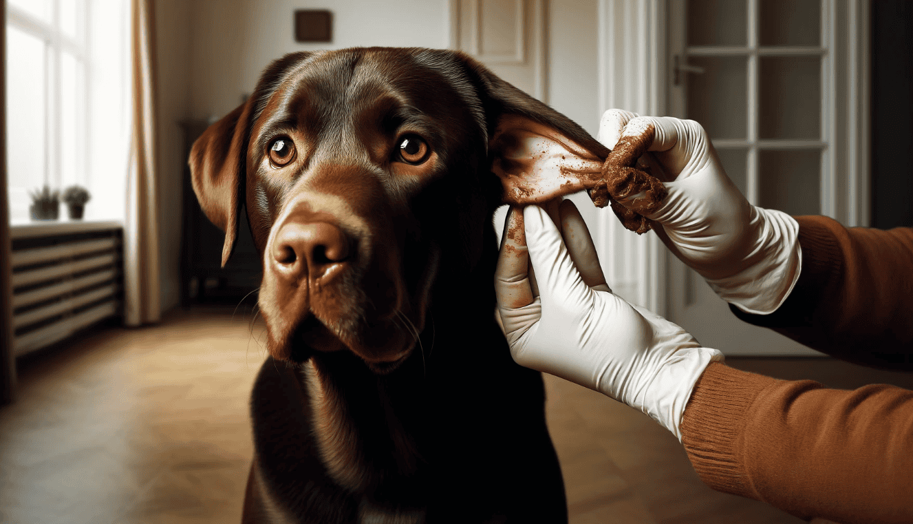 brown discharge in your dog's ears