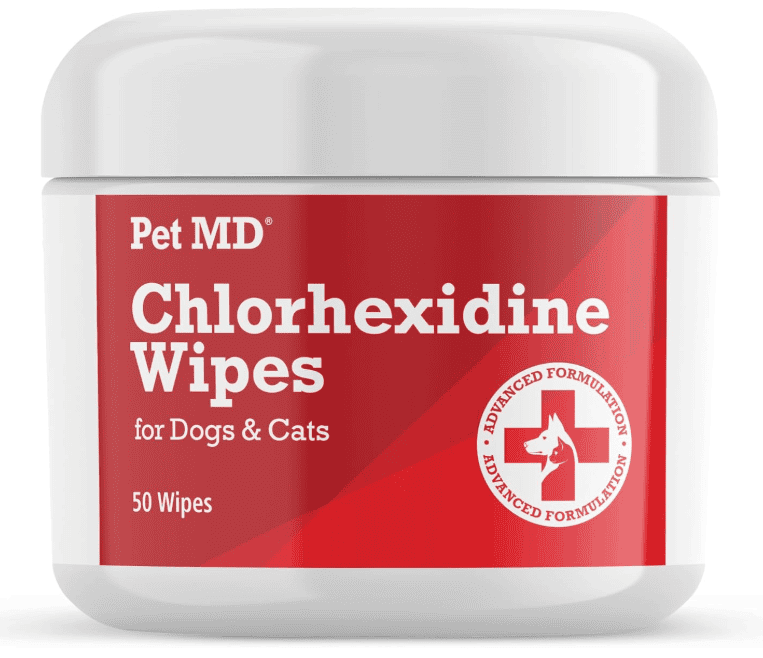 chlorhexidine wipes for cleaning dogs ears