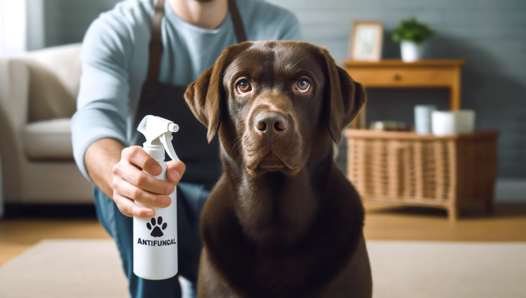 Illustration of Human Skin And Ear Sprays For Dogs With Fungal Infections