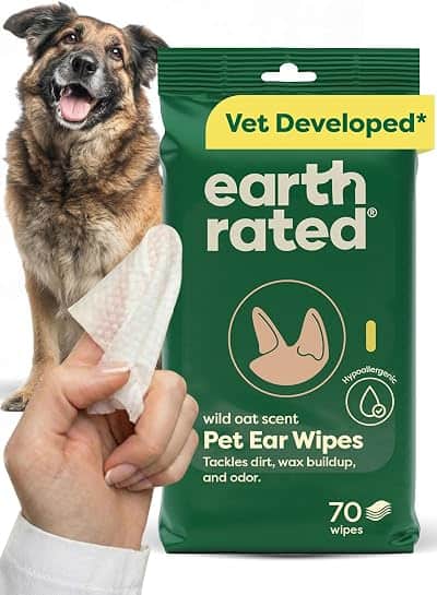 Earth Rated Dog Ear Wipes package
