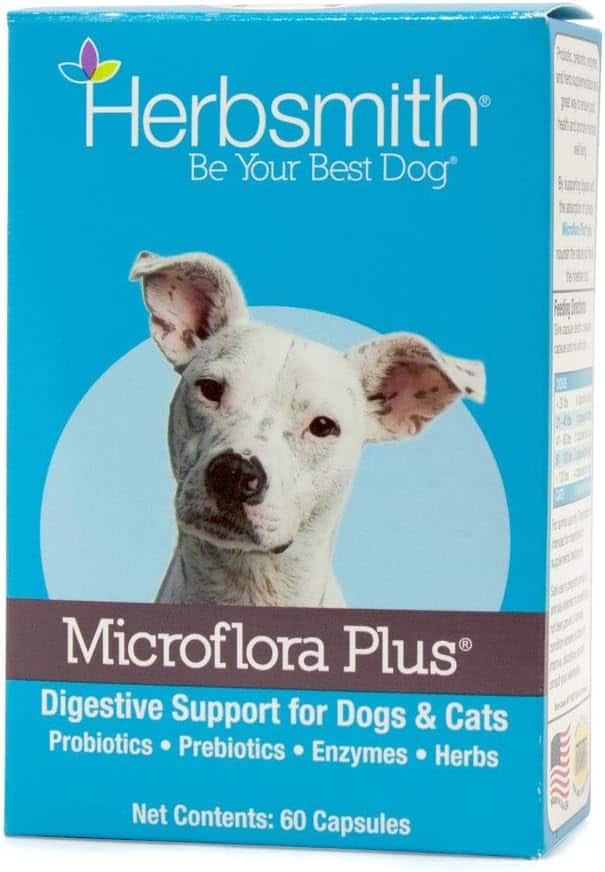 Herbsmith Microflora Plus probiotic and digestive enzyme supplement for dogs